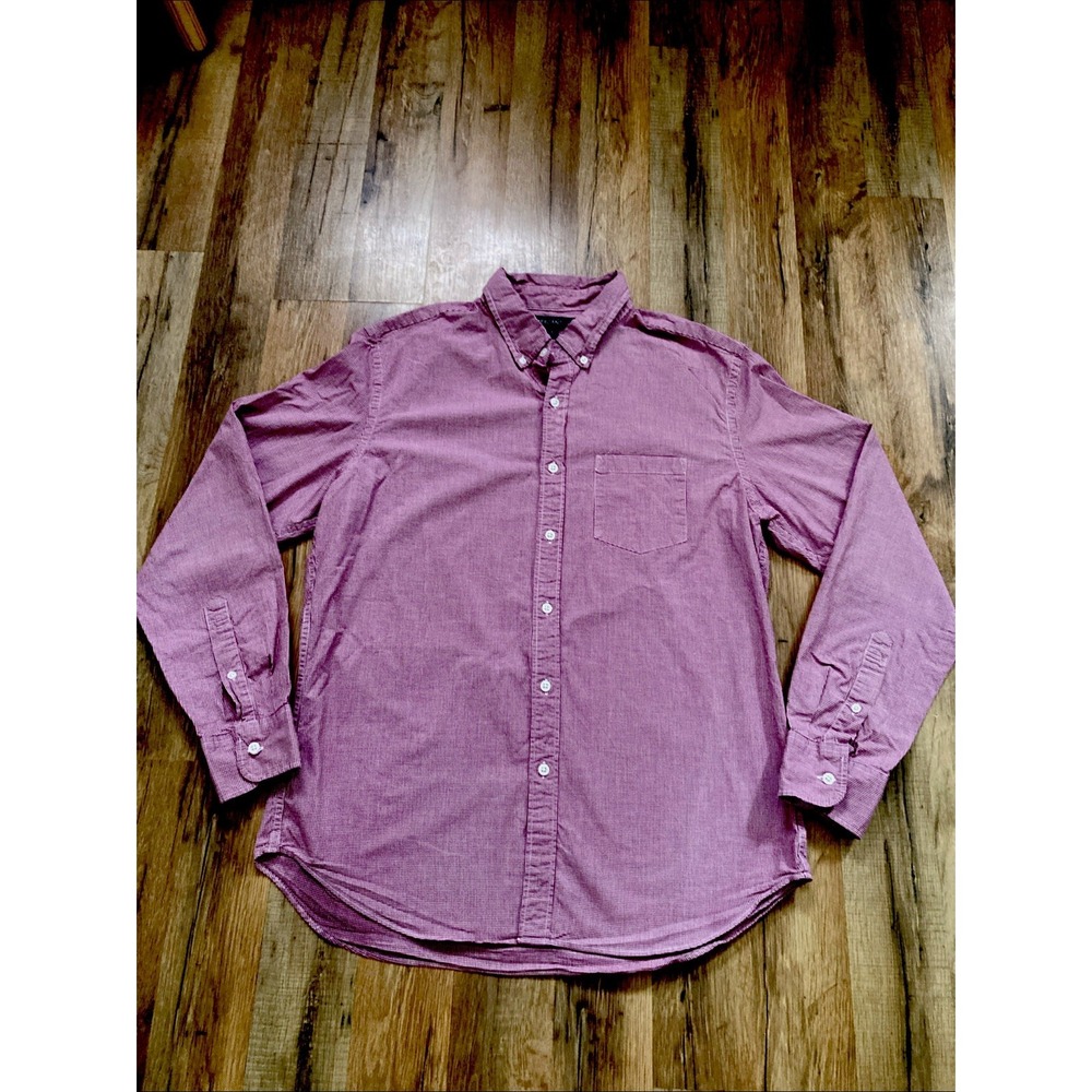 J Crew Mens Mercantile Flex Buttons Down Shirt Red Size Large Dress Office Work